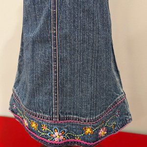 Hanna Andersson embroidered floral denim jacket, 80cm (US size18-24 months)